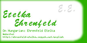 etelka ehrenfeld business card